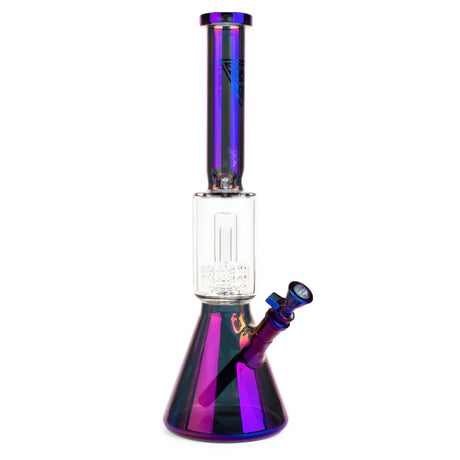 Red Eye Tek® | 16" Terminator Dual Chamber Water Pipe (K31204) Glass Bong Smoking Cat Distribution Metalic Blue