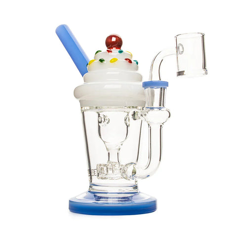 Red Eye Glass® | 8" Milkshake Incycler Rig Glass Rig Smoking Cat Distribution Blue
