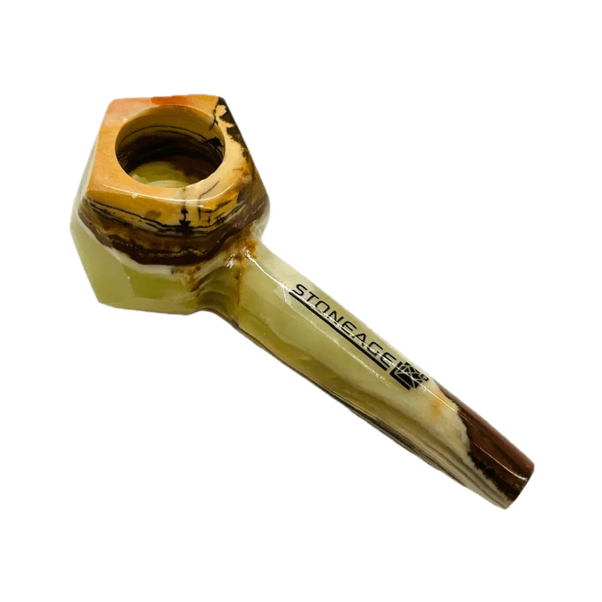 StoneAge | 4" Handmade Tobacco Smoking Pipe – Model: Diamond, Includes Gift Box