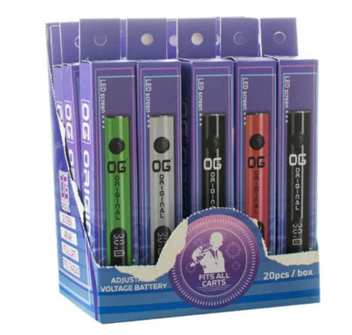 OG Original | 510 Portable Battery Set – 20ct Display Box (4 Colors x 5 Each) 510 Battery Smoking Cat Distribution