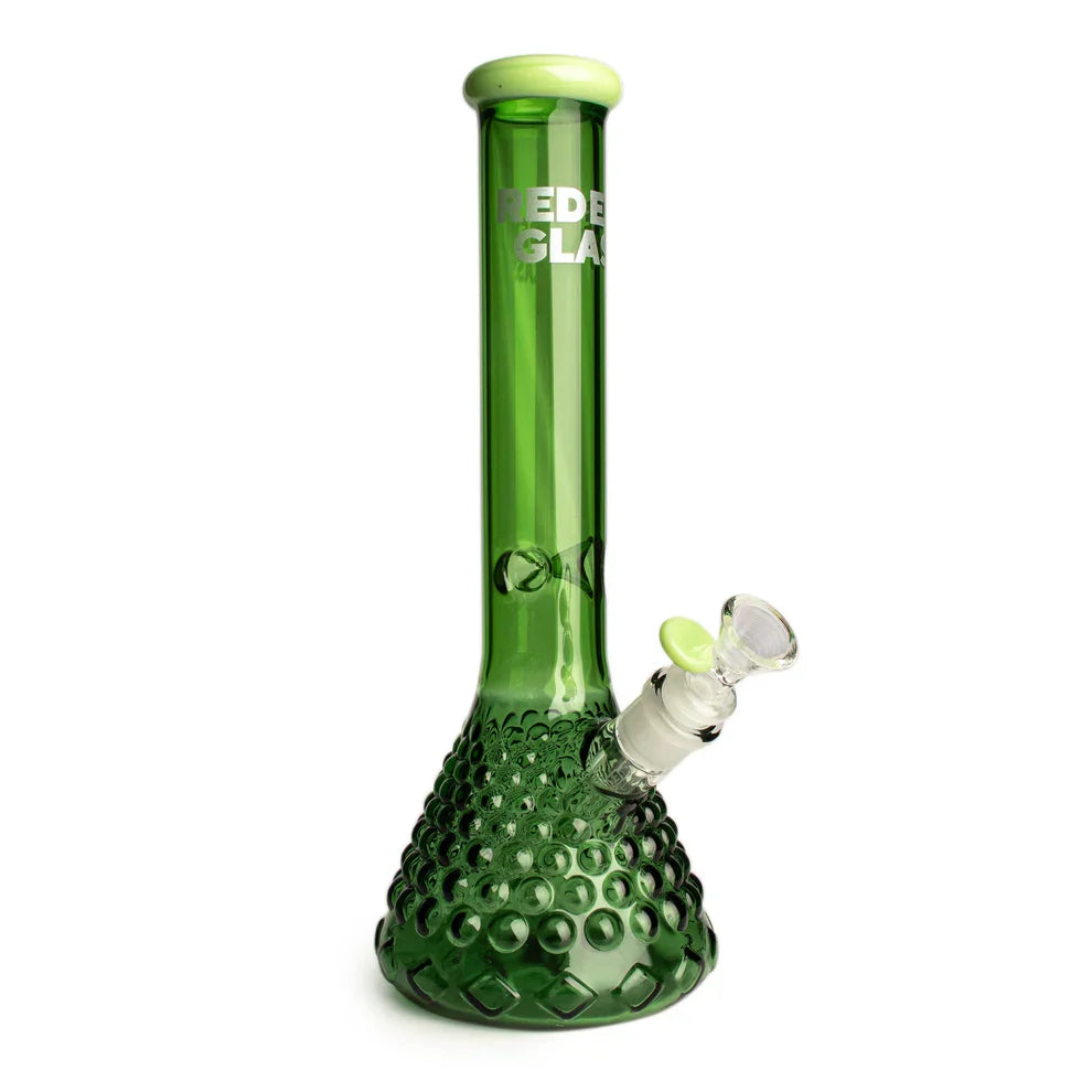 Red Eye Glass® | 15" Hera Beaker Base Water Pipe – Two-Toned Borosilicate Glass [REG078G] Glass Bong Smoking Cat Distribution