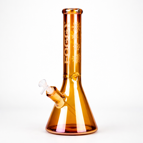 FOGGX | 14" Glass Water Pipe [FTLL01] – 7mm Glass Bong LEHIGH WHOLESALE Wine Red