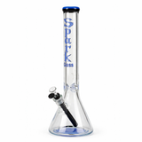 Spark | 18" 9 mm glass water bong with thick base [GP2050] Glass Bong ONE Blue