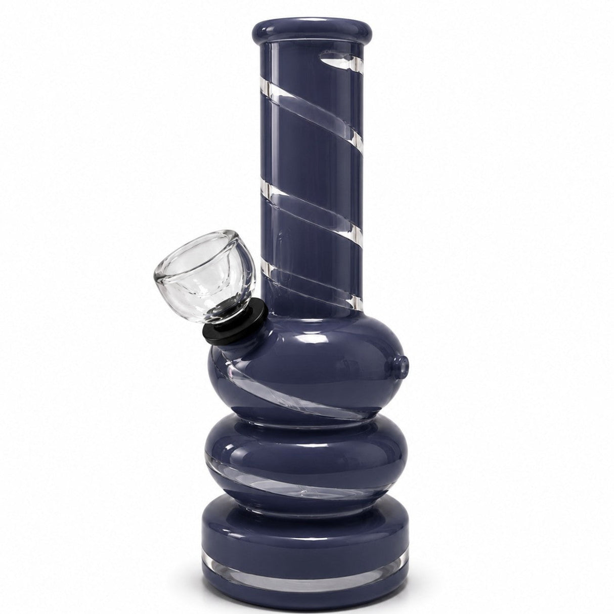 6" Colored Glass Bubble Waterpipe Glass Bong Super Supplys Inc Navy Blue