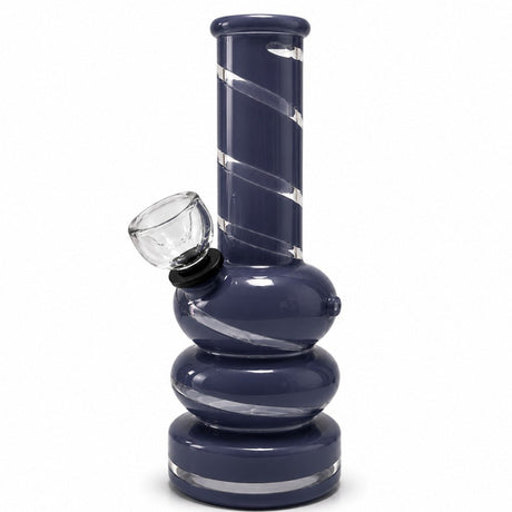 6" Colored Glass Bubble Waterpipe Glass Bong Super Supplys Inc Navy Blue