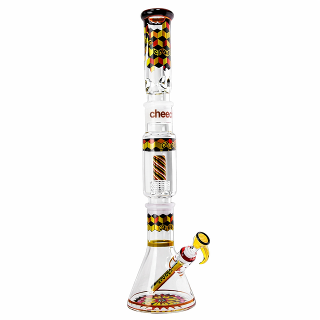 Cheech Glass | 23" Candy Cane Beaker-in-Beaker Build-a-Bong [CHE-117] Glass Bong Smoking Cat Distribution
