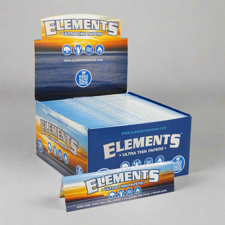 Elements Rice smoking Papers 1 - 1/4" Size ONE King - 50 packs