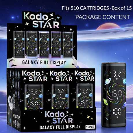 Yocan® | Kodo Star Battery – Fits 510 Cartridges (Box of 15) 510 Battery Smoking Cat Distribution