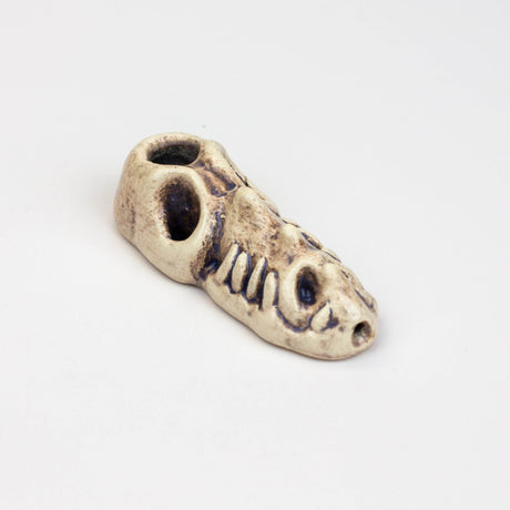 Handmade Ceramic Smoking Pipe [MINI GATOR] Ceramic Pipe Black Piranha Designs