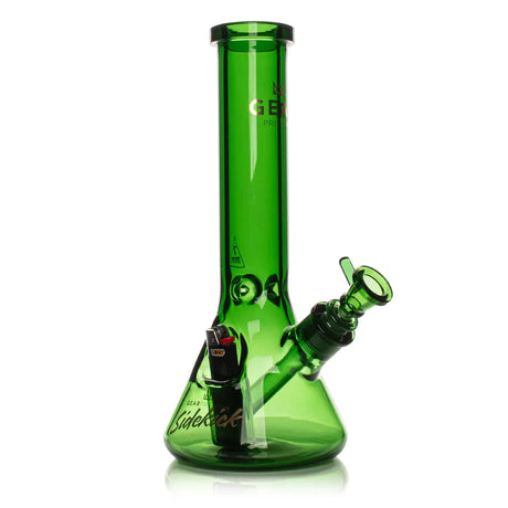 GEAR Premium® | 12" 7mm Thick Sidekick Beaker Tube Glass Bong Smoking Cat Distribution Green
