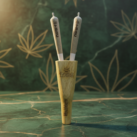 TBBC Double Barrel Wood Joint Holder - 2 in 1 J Holder - 64 pack Holder THEBOOMBOXCLUB Canada