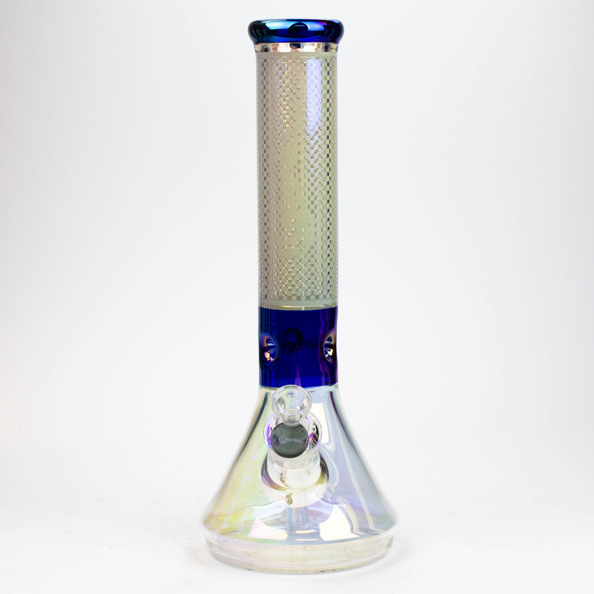13" Genie electroplated glass beaker bong ( F11 )