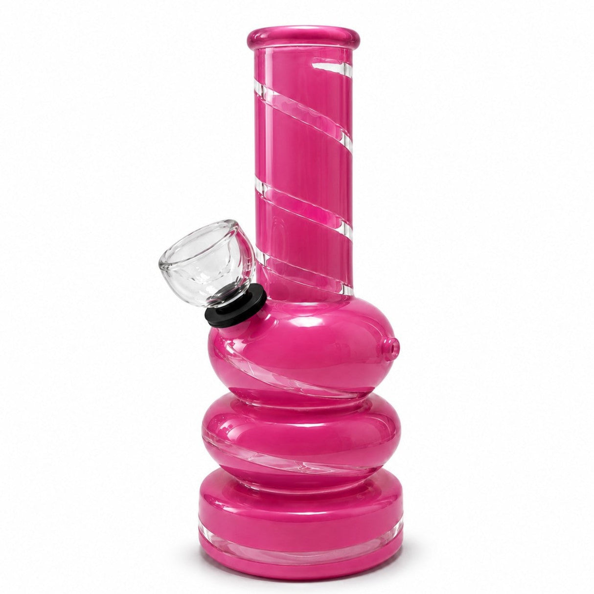 6" Colored Glass Bubble Waterpipe Glass Bong Super Supplys Inc Pink