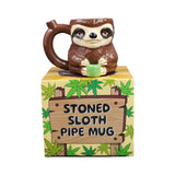 Stoned sloth mug pipe