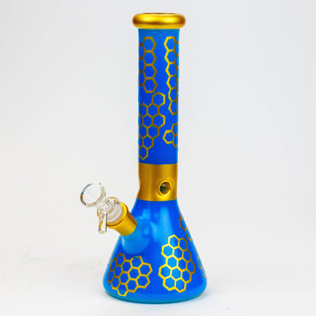 10" Honeycomb color glass water bong