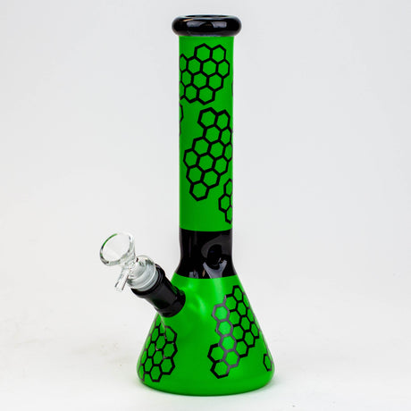 10" Honeycomb color glass water bong