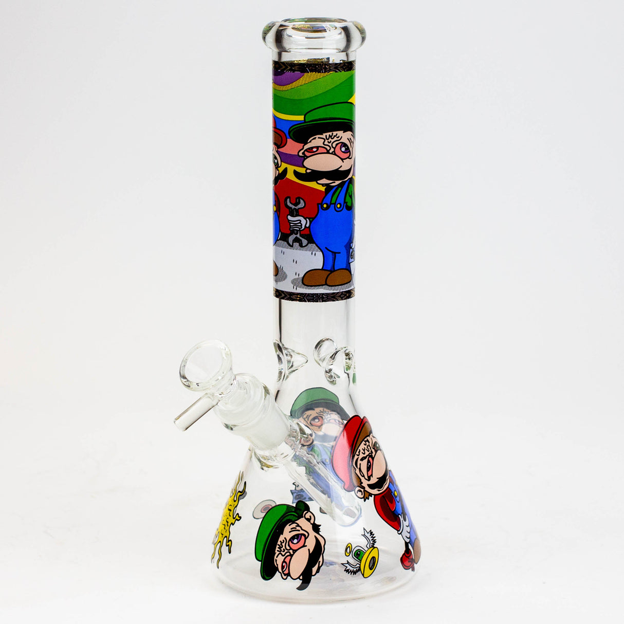 10" Cartoon glass water bong