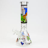 10" Cartoon glass water bong