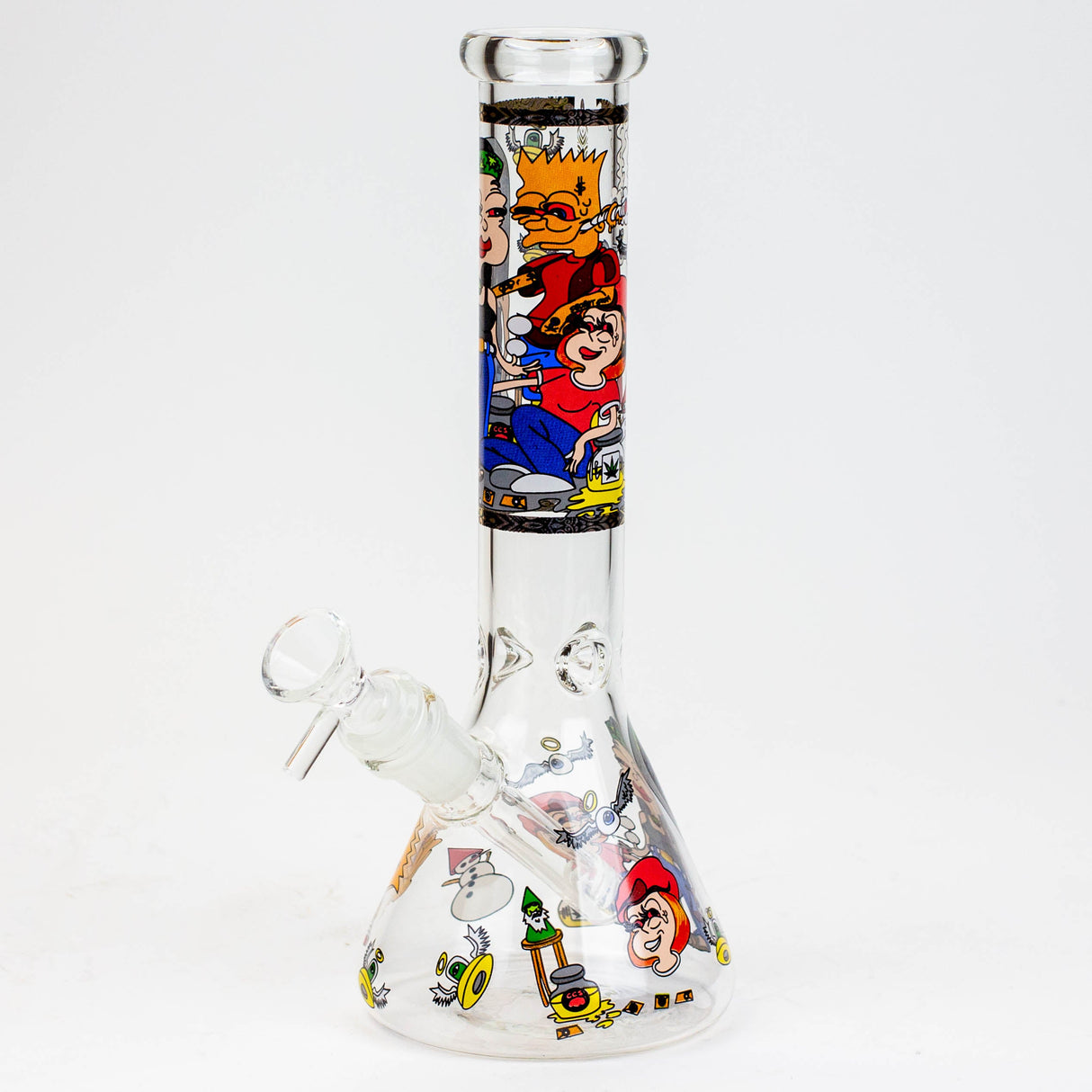 10" Cartoon glass water bong