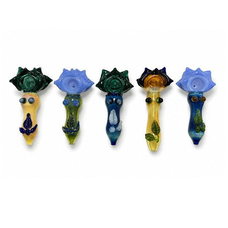 5" Flower Glass Hand Pipe Glass Pipe Super Supplys Inc Default Title