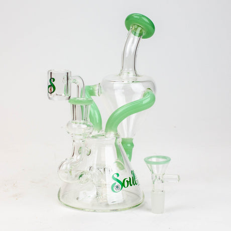 8" SOUL Glass 2-in-1 single chamber recycler bong