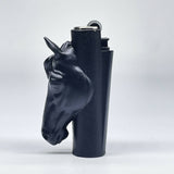 Black Horse 3D Lighter Case for Mini ClipperLighter