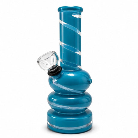6" Colored Glass Bubble Waterpipe Glass Bong Super Supplys Inc Cyan
