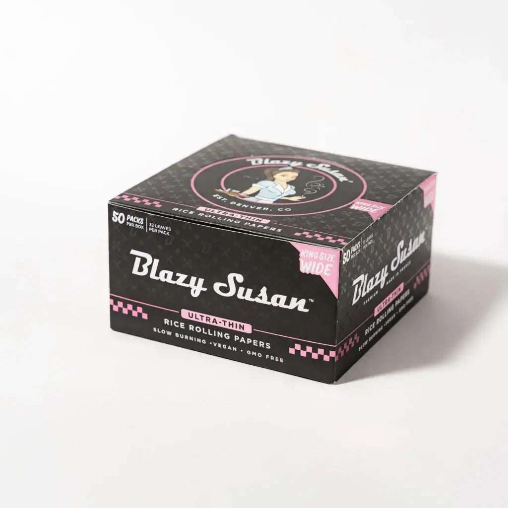 Blazy Susan | 1 ¼″ Ultra-Thin Rice Papers – 50 Count 1 - 1/4" Size Smoking Cat Distribution