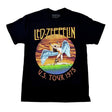 Led Zeppelin | "Swan 77 Distressed" Men's T-Shirt Black - Officially Licensed Short Sleeve Philcos