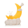 LIT® Silicone | 6.5" Glow-In-The-Dark Moon Water Pipe [TS216Y] Resin · Silicone · Plastic Bong Smoking Cat Distribution Default Title