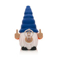 Lit Silicone 6" Give No Fux Gnome Water Pope with glass bowl Bongs Smoking Cat Distribution Blue and Orange