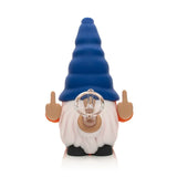 Lit Silicone 6" Give No Fux Gnome Water Pope with glass bowl Bongs Smoking Cat Distribution Blue and Orange