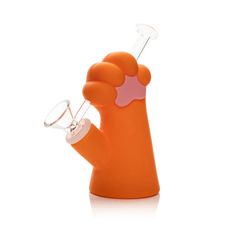 LIT® Silicone | 6" Cat Paw Water Pipe [TS220OR] Resin · Silicone · Plastic Bong Smoking Cat Distribution