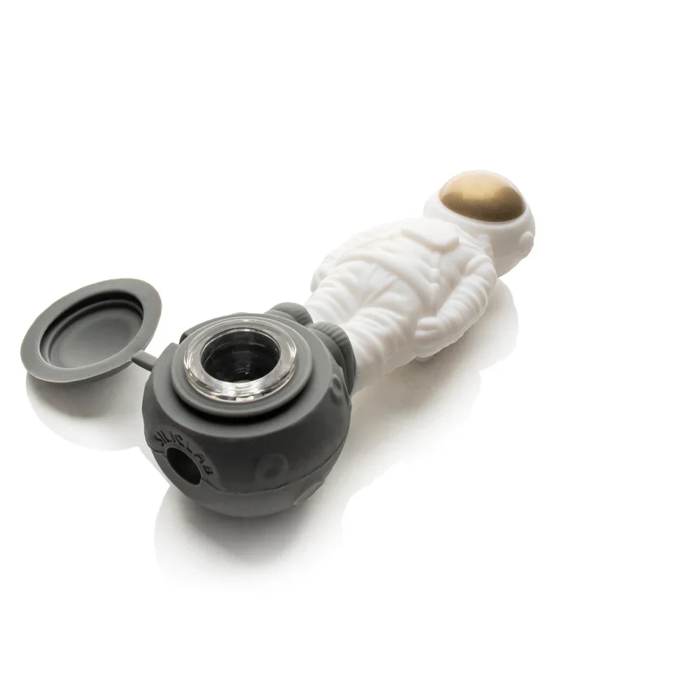 LIT® Silicone | 4.75" Man On The Moon Hand Pipe [TS226] Silicone Pipe Smoking Cat Distribution