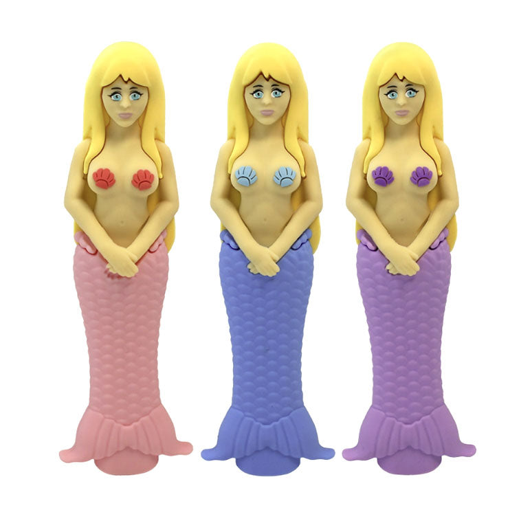 4.7" Mermaid hand pipe-Assorted [H365]