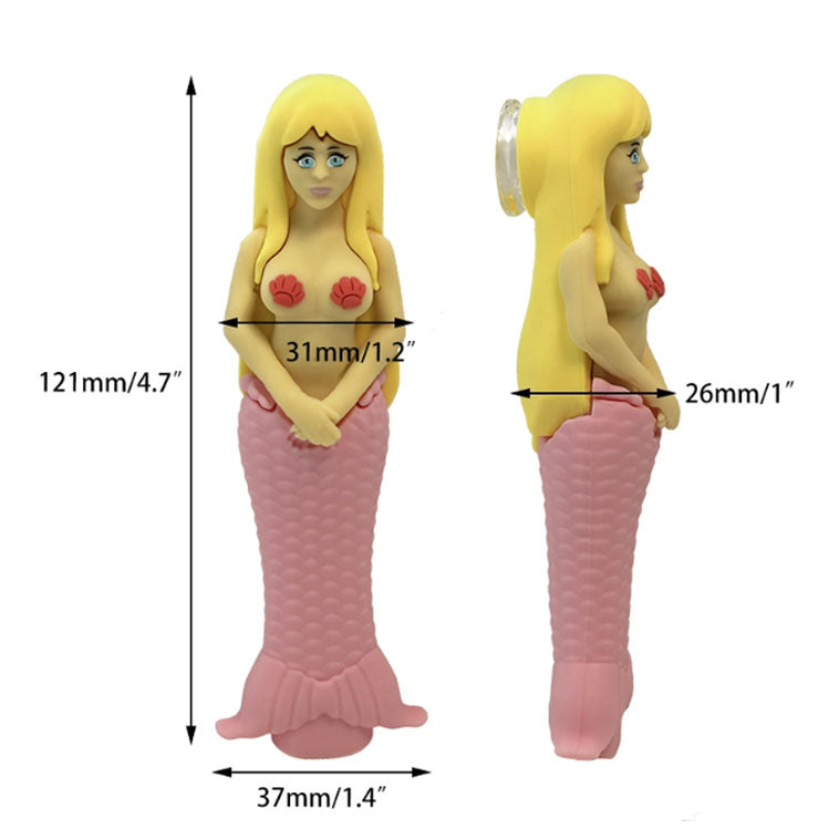 4.7" Mermaid hand pipe-Assorted [H365]