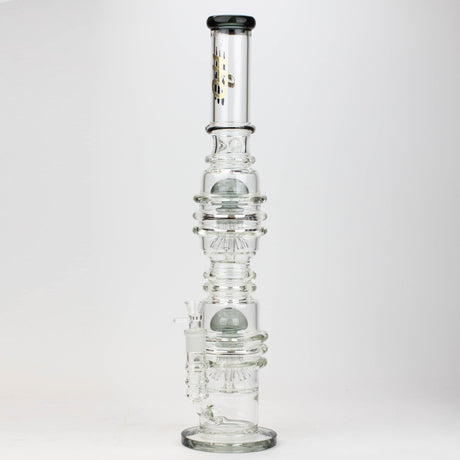 21" H2O  Dual percolator glass water bong [H2O-5004]