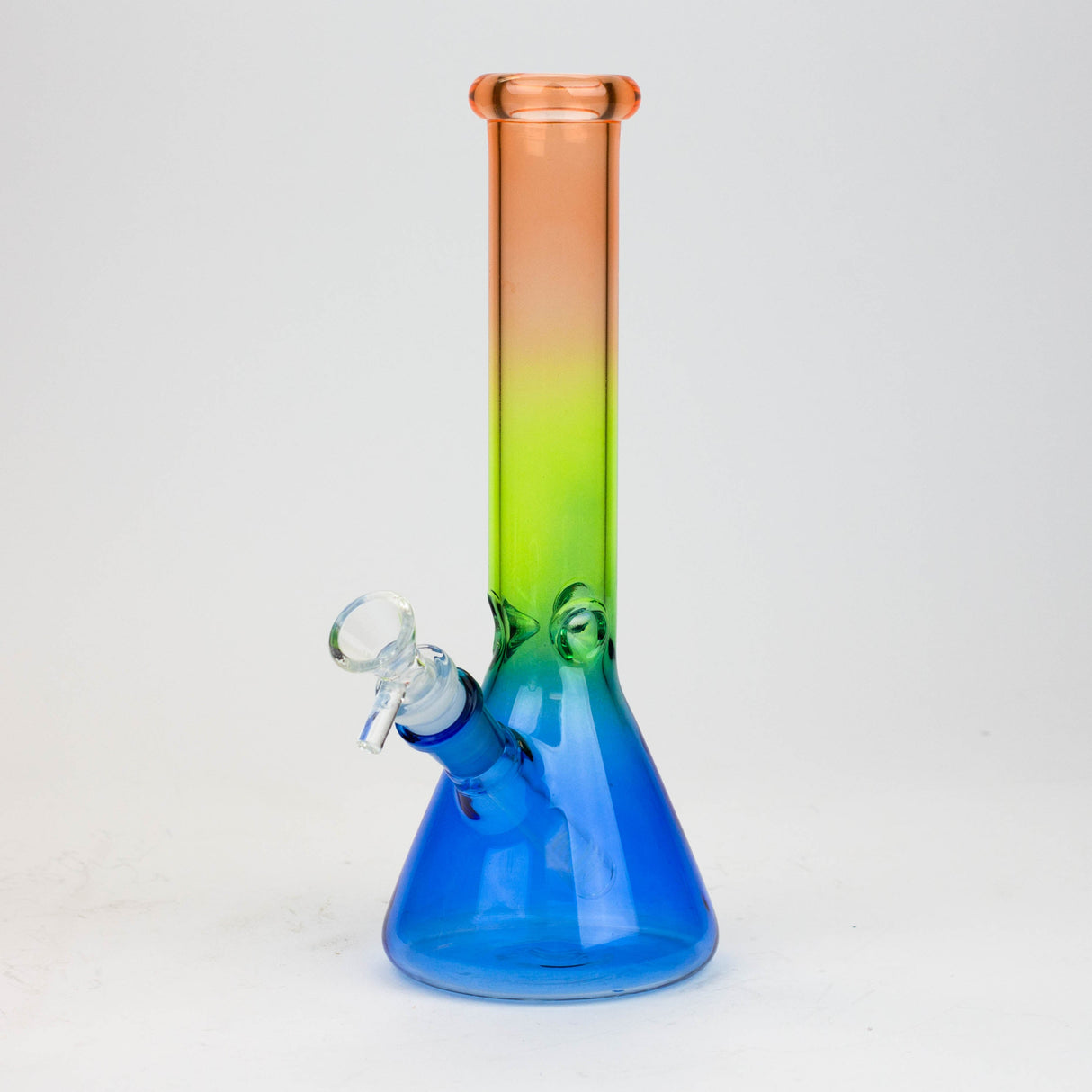 10" Multi color glass water bong