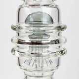 21" H2O  Dual percolator glass water bong [H2O-5004]