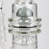 21" H2O  Dual percolator glass water bong [H2O-5004]