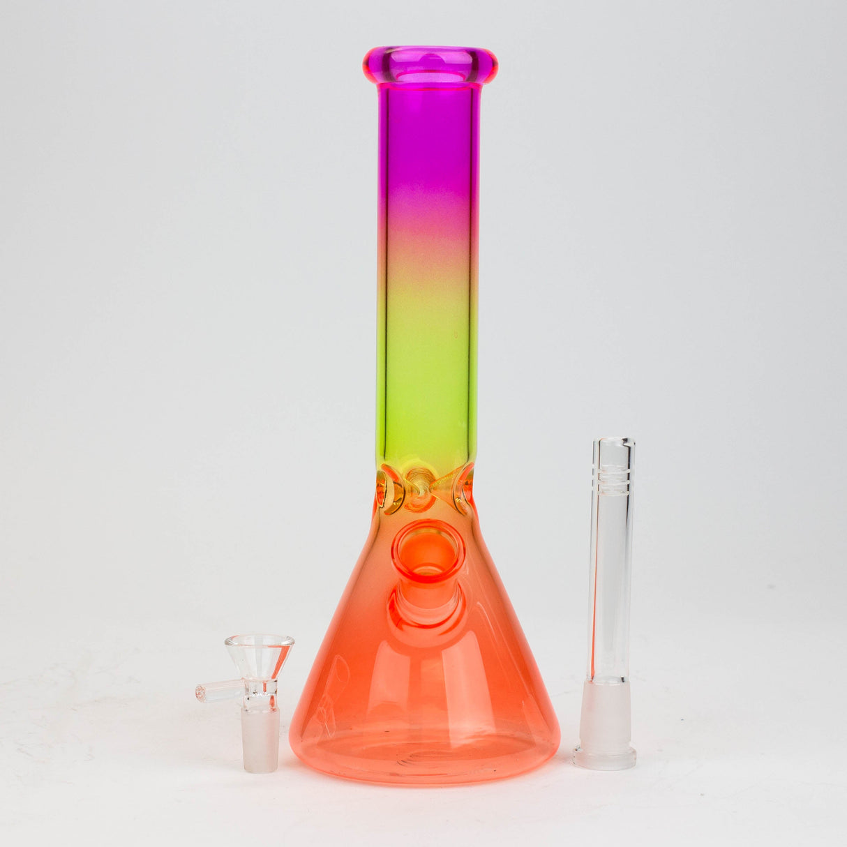 10" Multi color glass water bong