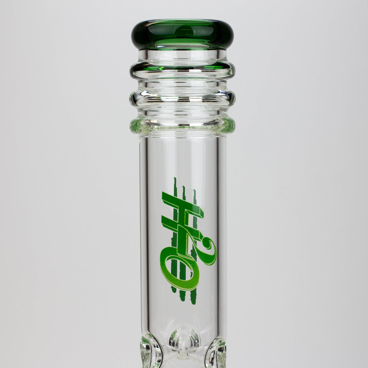 17" H2O glass water bong with double layer honeycomb [H2O-5005]