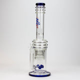 17" H2O glass water bong with double layer honeycomb [H2O-5005]