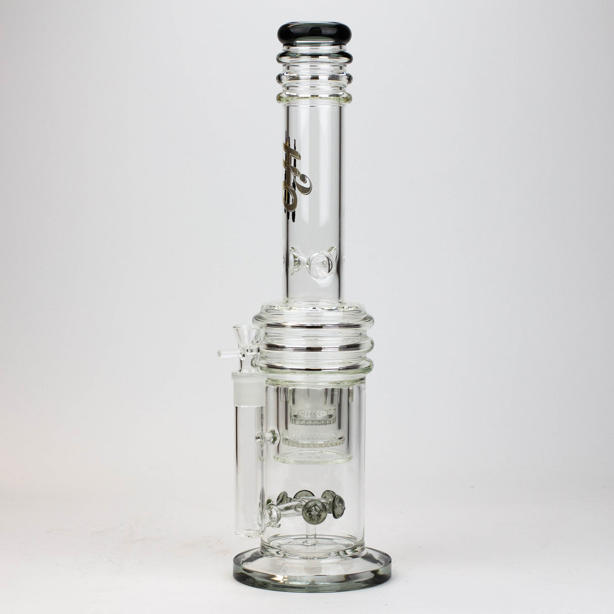 17" H2O glass water bong with double layer honeycomb [H2O-5005]