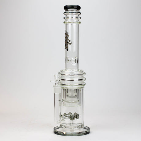 17" H2O glass water bong with double layer honeycomb [H2O-5005]