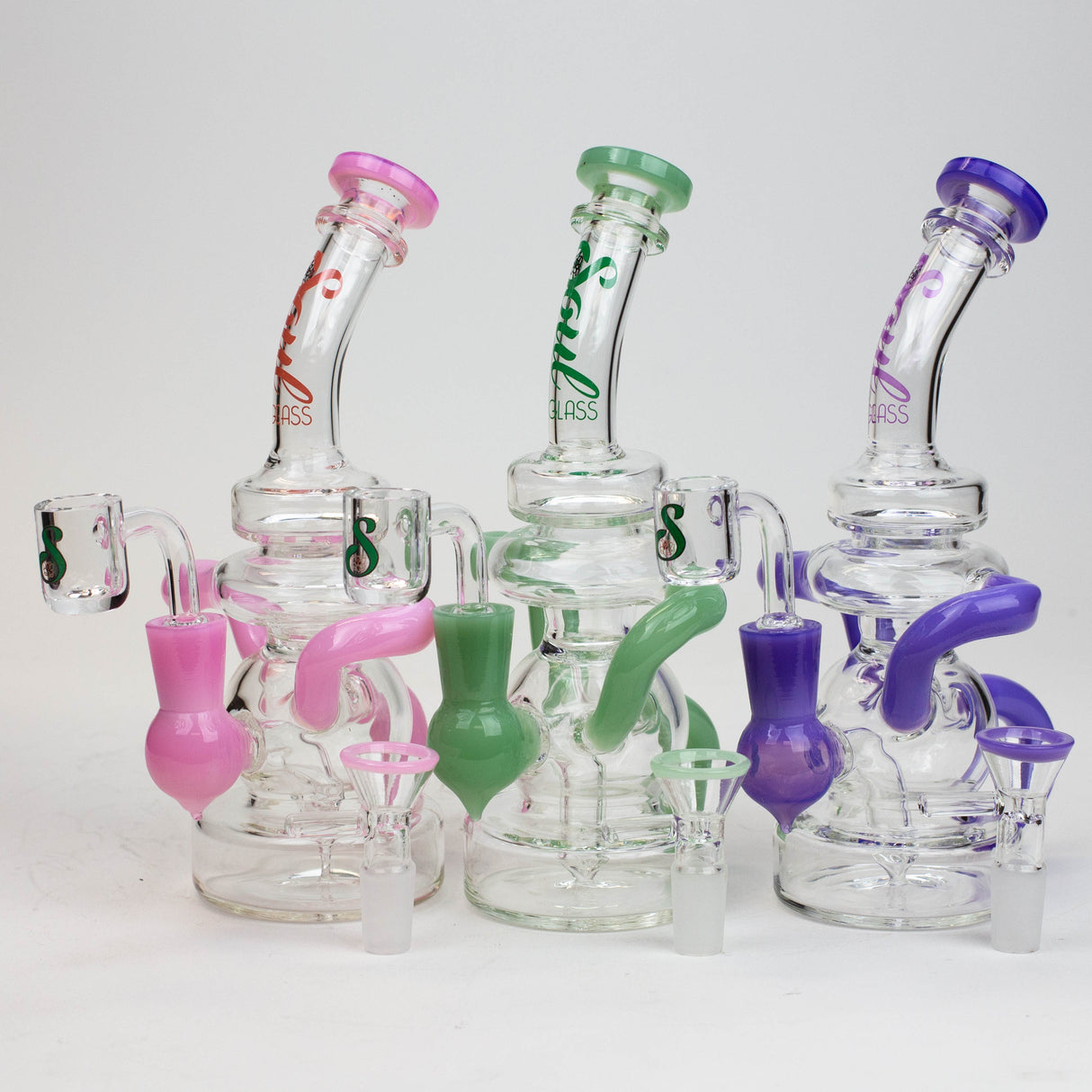8" SOUL Glass 2-in-1 recycler bong [S2063]