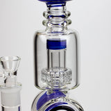 17" H2O Double ring glass water bong [H2O-5006]