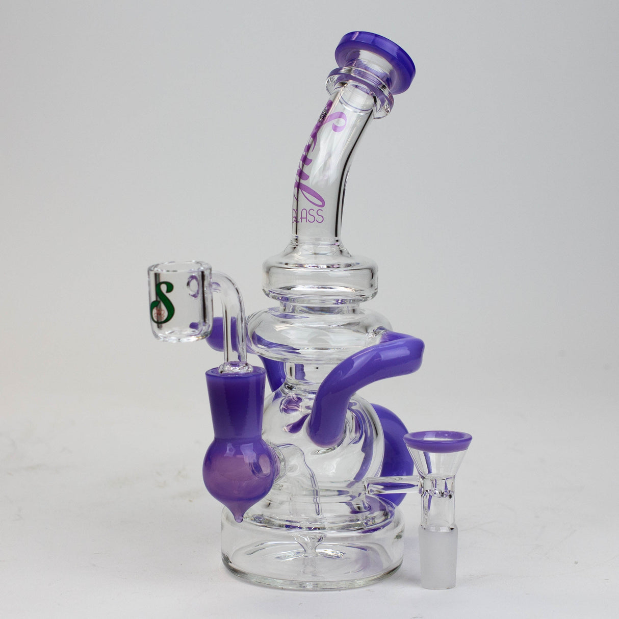 8" SOUL Glass 2-in-1 recycler bong [S2063]