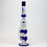 17" H2O Double ring glass water bong [H2O-5006]