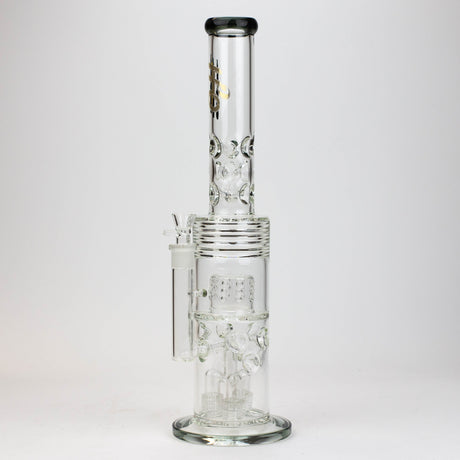 18" H2O glass water bong with triple mini shower head diffuser [H2O-5007]